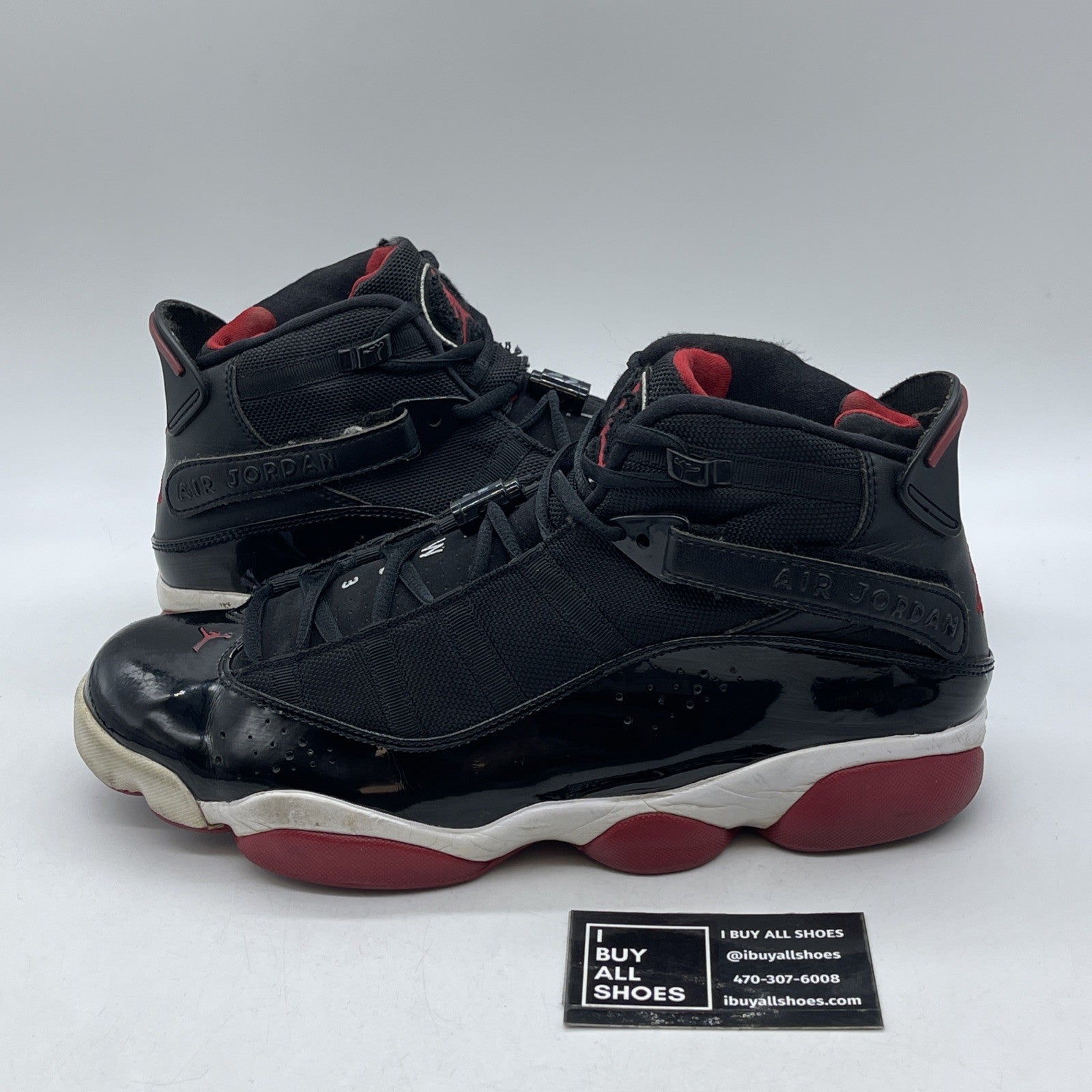 Size 11.5 - Jordan 6 Rings 2013 Bred Black Red Suede Leather (322992-071)