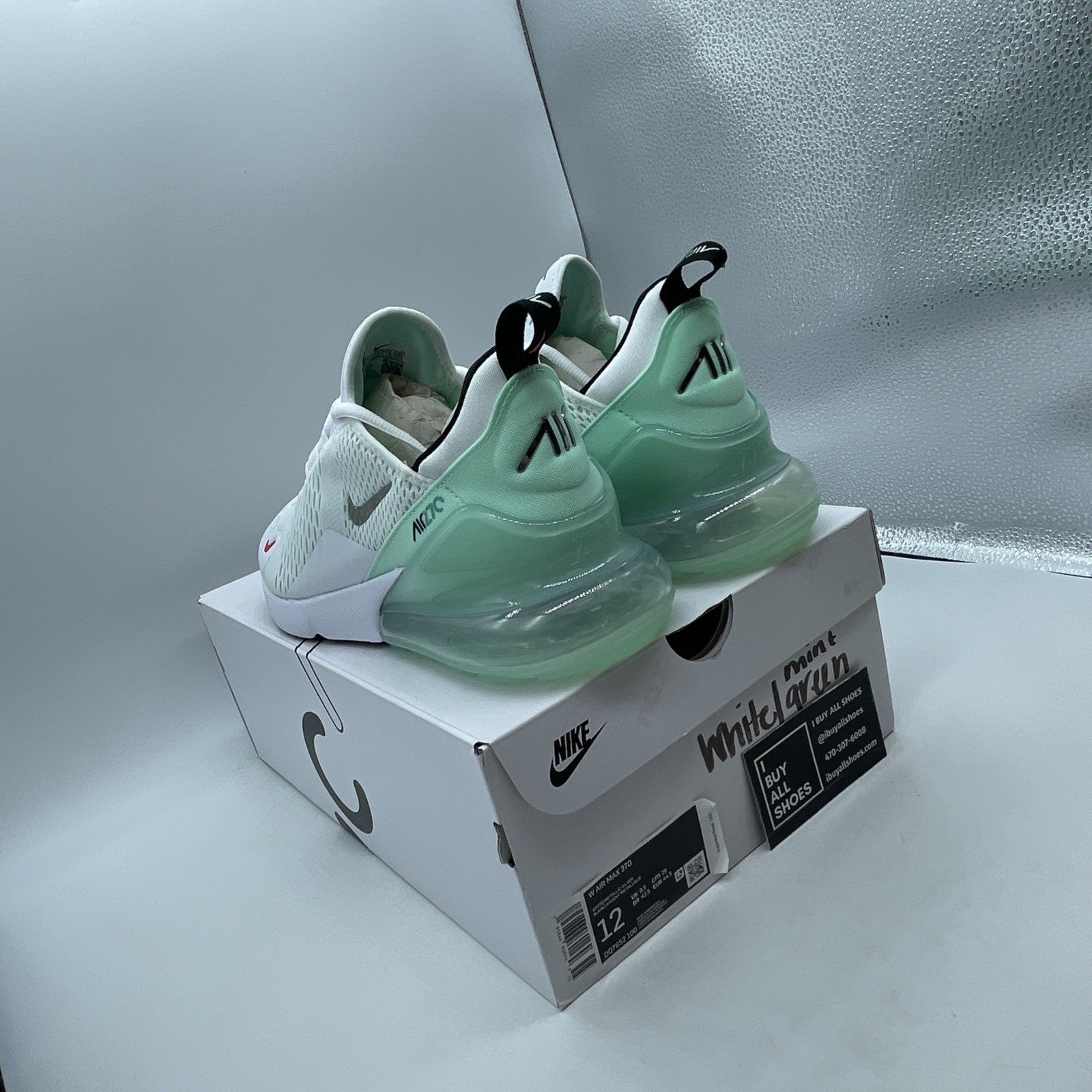 Size 12W - Nike Air Max 270 White Mint Foam (DQ7652-100)