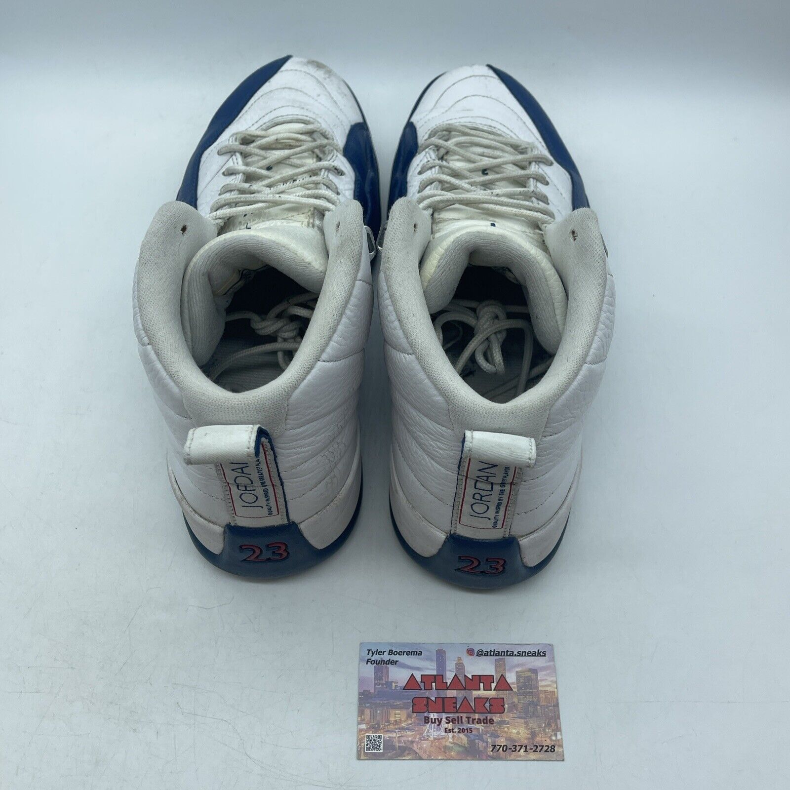 Size 11 - Jordan 12 Retro French Blue 2016 White Leather (130690-113)