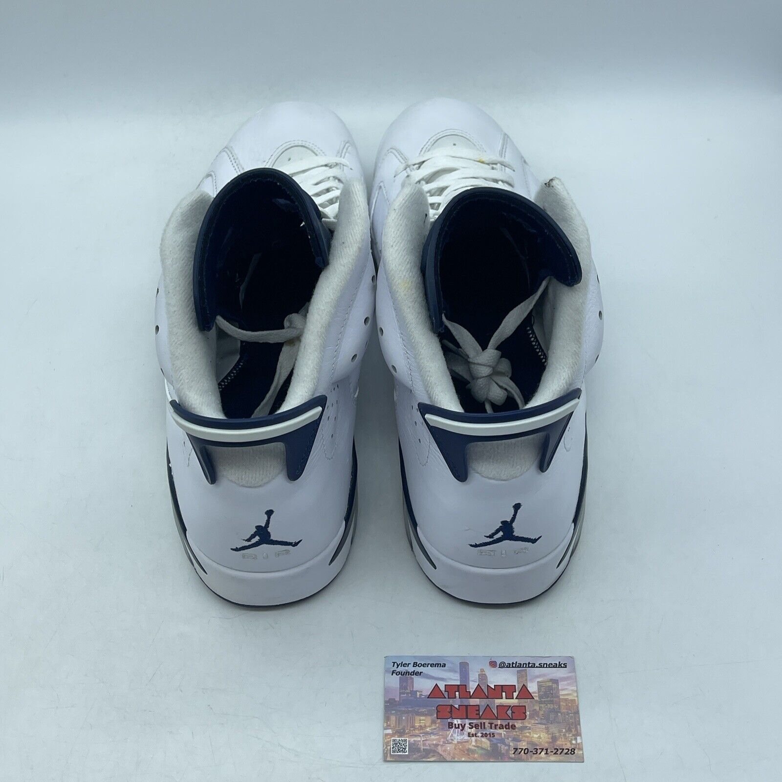 Size 12 - Jordan 6 Retro Midnight Navy White Leather (CT8529-141)