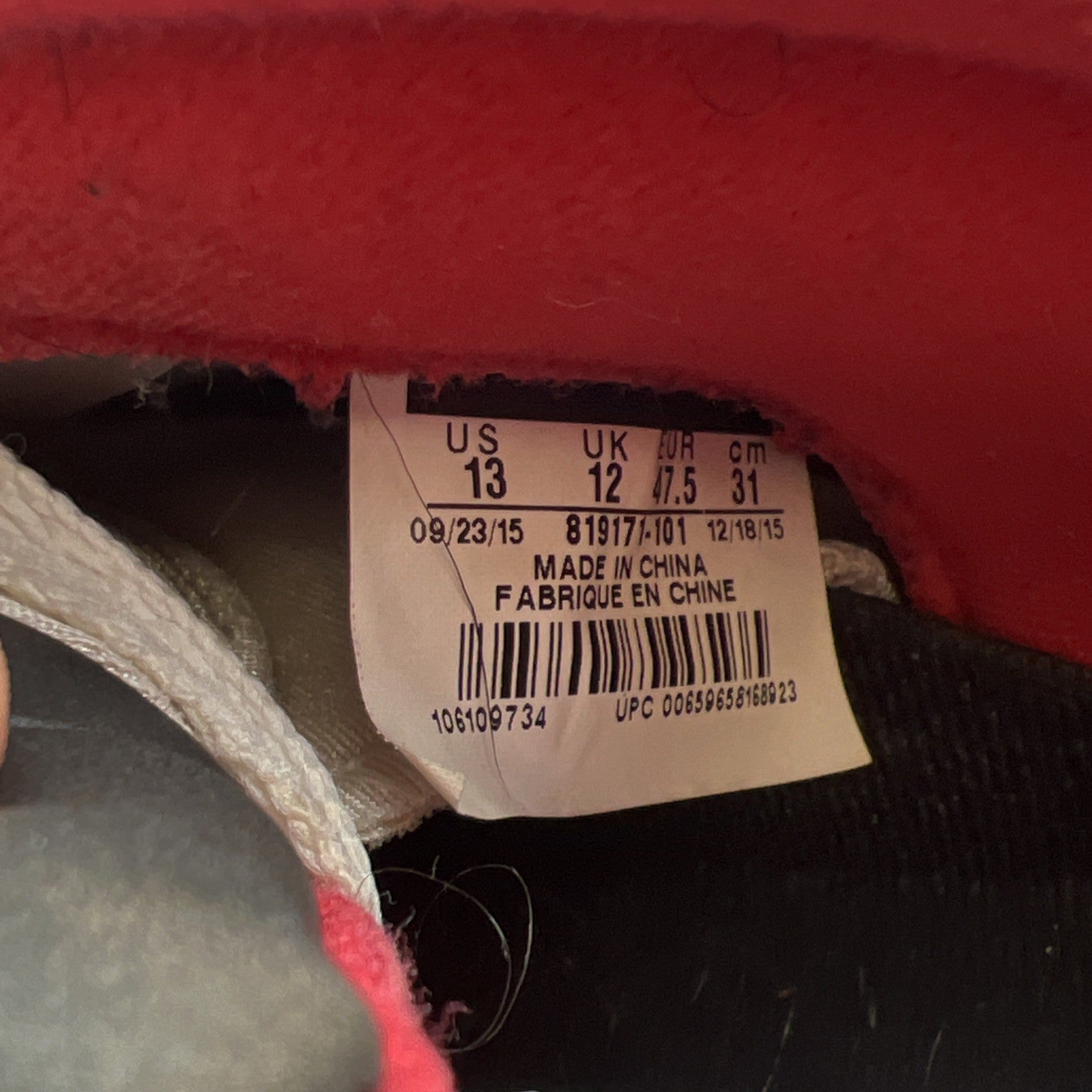 Size 13 - Air Jordan 5 Retro 2016 Low Fire Red (819171-101)