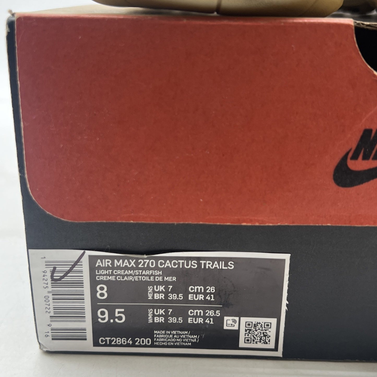 Size 8 - Nike Travis Scott x Air Max 270 React ENG Cactus Trails (CT2864-200)