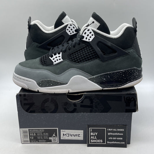 Size 10.5 - Air Jordan 4 Retro 2024 Fear Grey Black Suede (FQ8138-002)