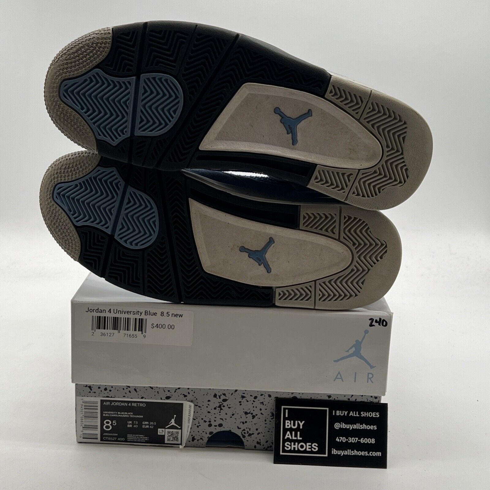 Size 8.5 - Air Jordan 4 Retro Mid University Blue (CT8527-400)
