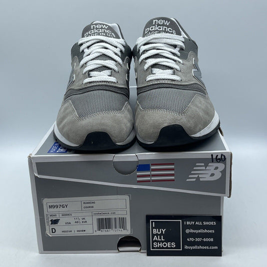 Size 11 - New Balance 997 Made In USA Grey White Suede Leather (M997GY)