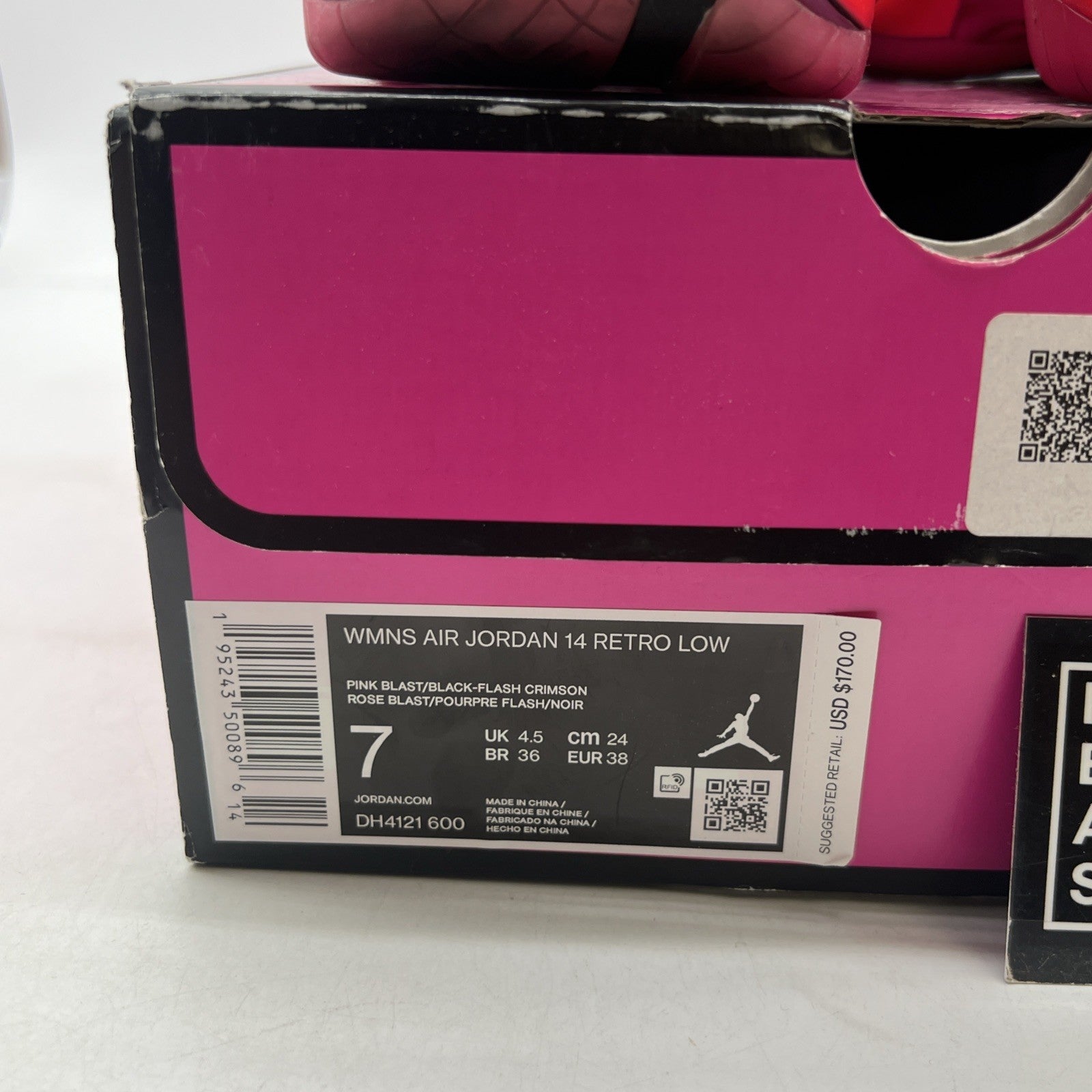Size 7 - Air Jordan 14 Retro Low Shocking Pink W (DH4121-600)