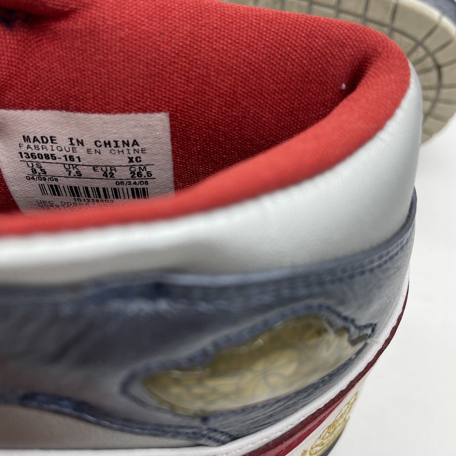 Size 8.5 - Air Jordan 1 Retro Olympic White Silver (136085-161)