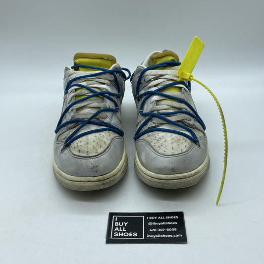 Size 9.5 - Nike Off-White x Dunk Low Lot 10 of 50  Grey Leather (DM1602-112)
