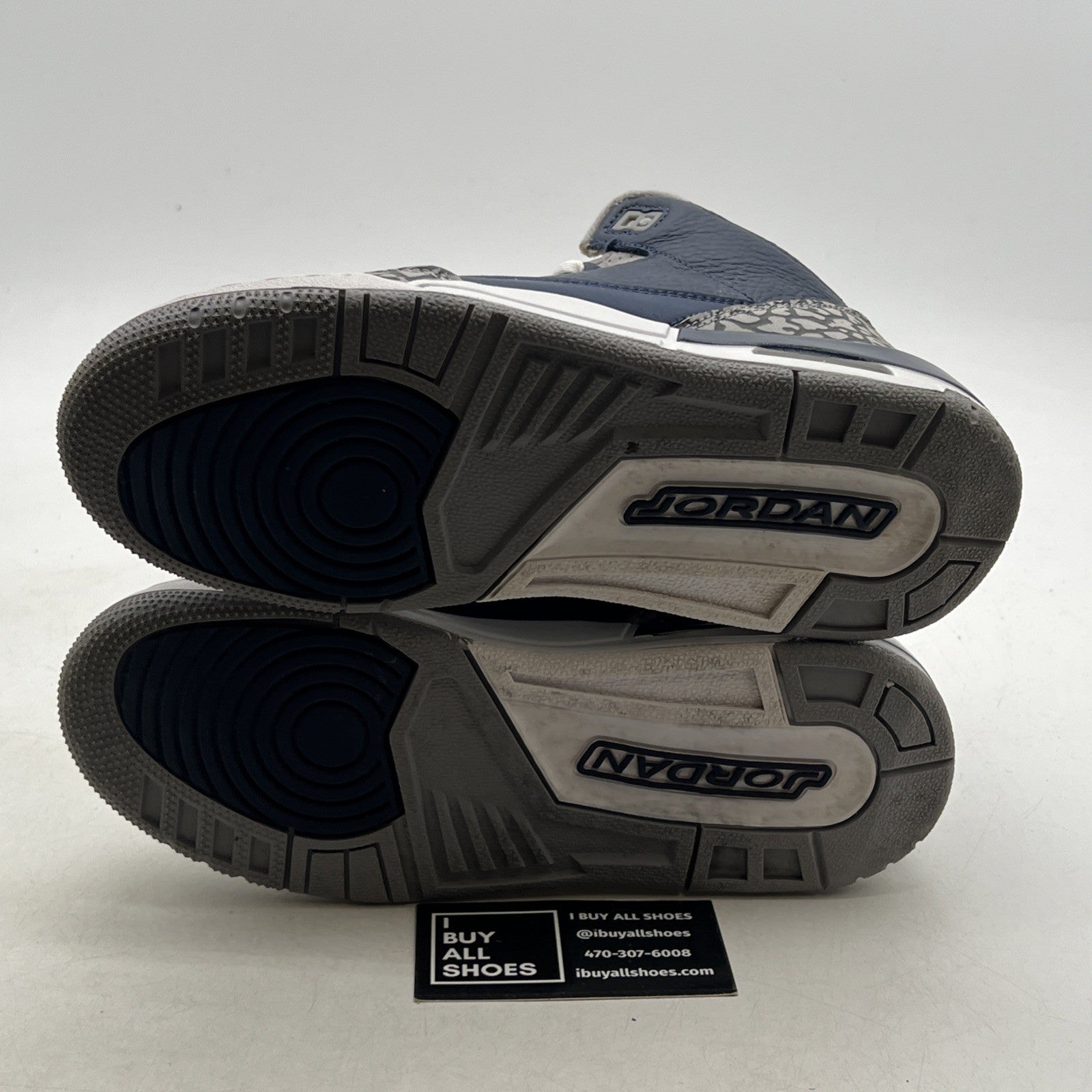 Size 6Y - Air Jordan 3 Retro "Georgetown" Midnight Navy/Cement (398614-401)