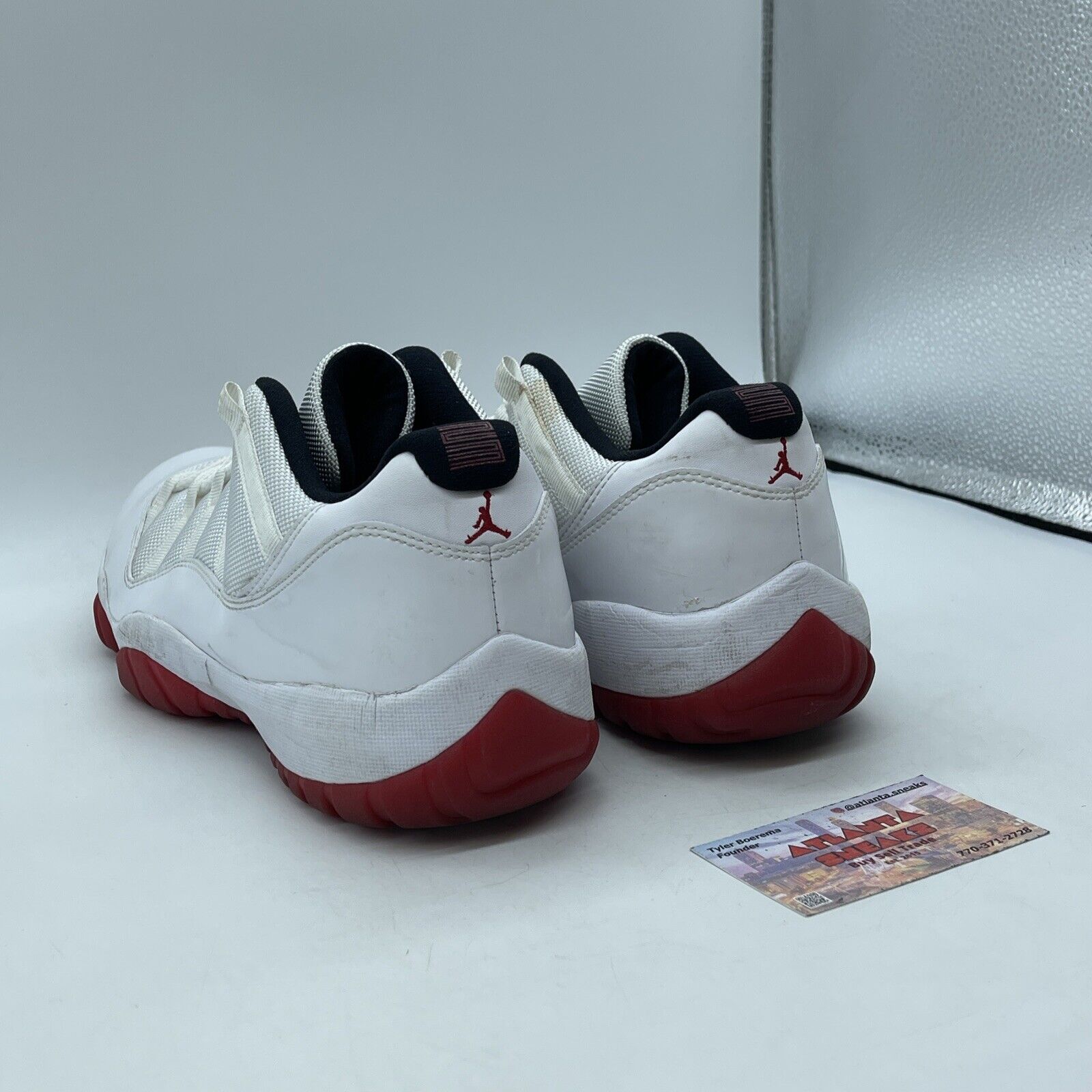 Size 12 - Air Jordan 11 Retro Low Cherry Bottom Red White Leather (528895-101)