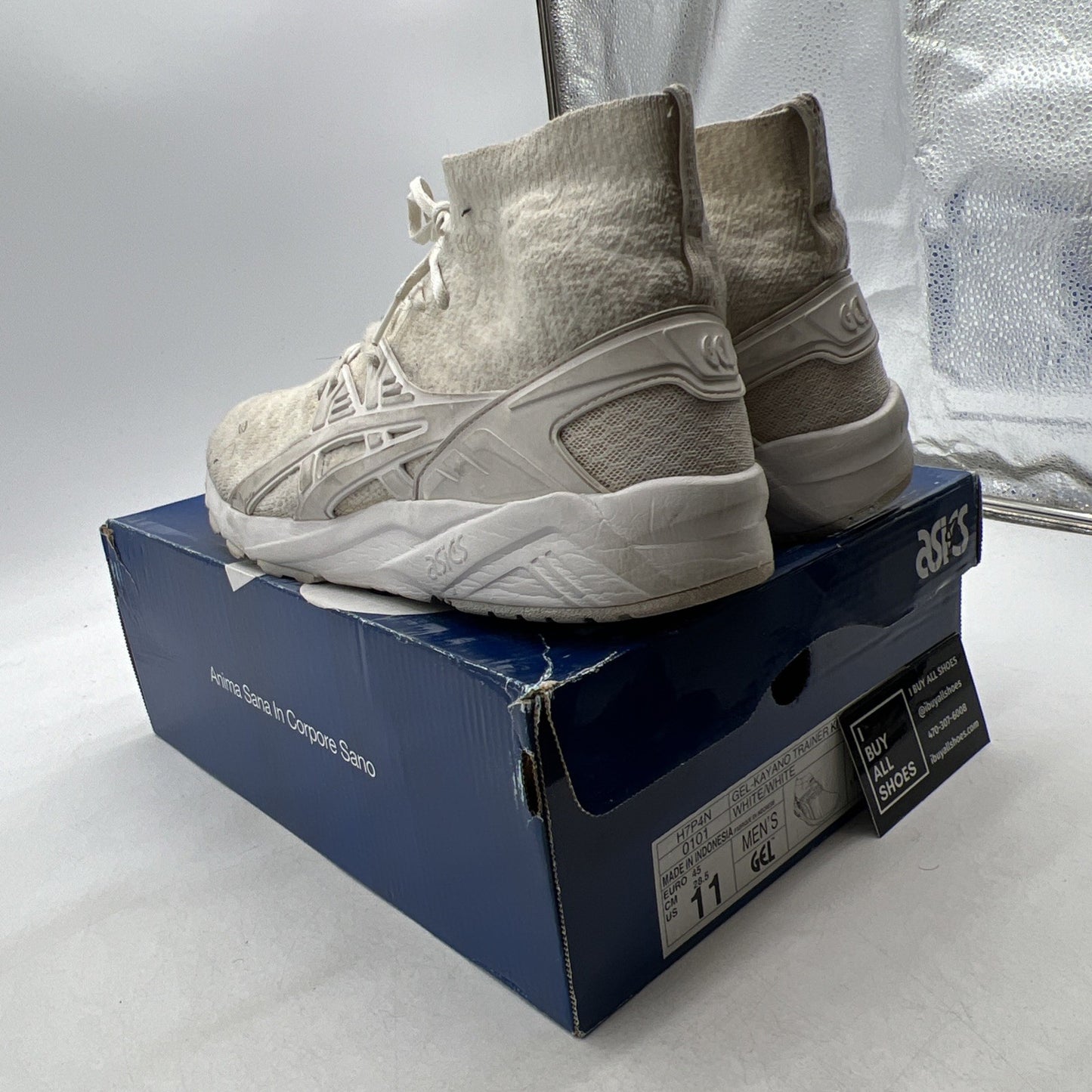 Size 11 - Asics Gel Kayano Trainer Knit MT White (H7P4N-0101)
