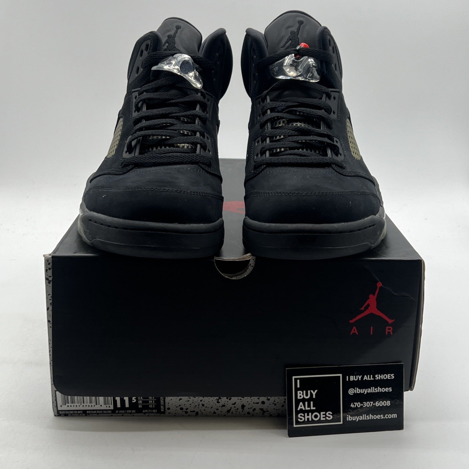 Size 11.5 - Paris Saint-Germain x Air Jordan 5 Retro Black (AV9175-001)