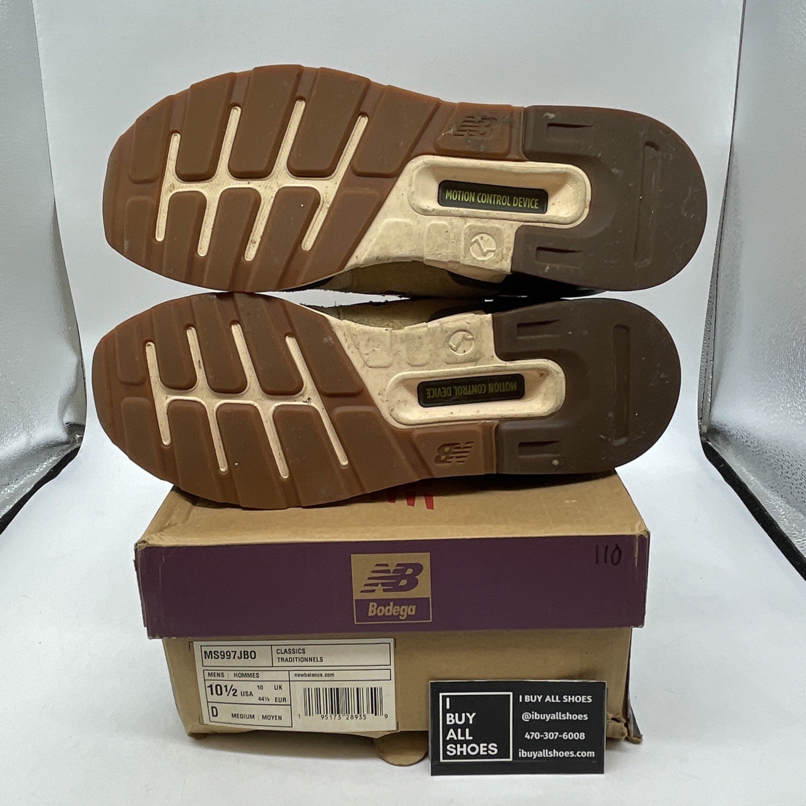 Size 10.5 - BALANCE 997S BODEGA BETTER DAYS BEIGE GREY RED (MS997JBO)