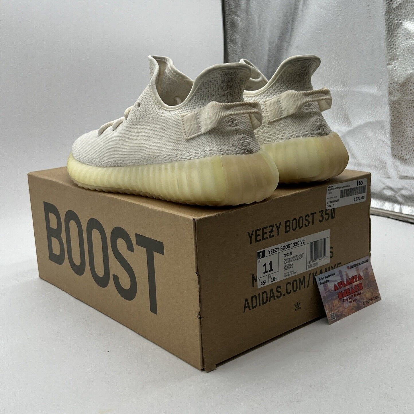 Size 11 - Adidas Yeezy Boost 350 V2 Low Cream White / Triple White (CP9366)