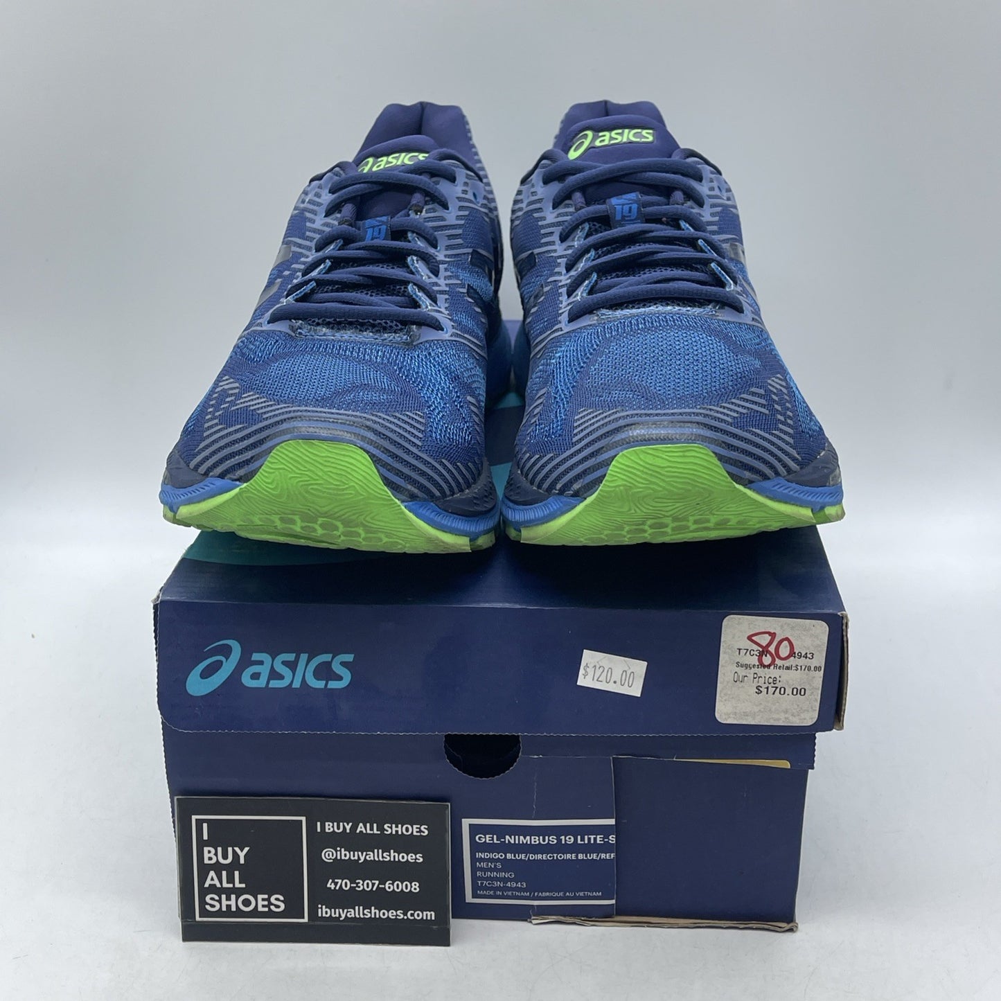 Size 11.5 - Asics Gel Nimbus 19 Indigo Blue (T7C3N)