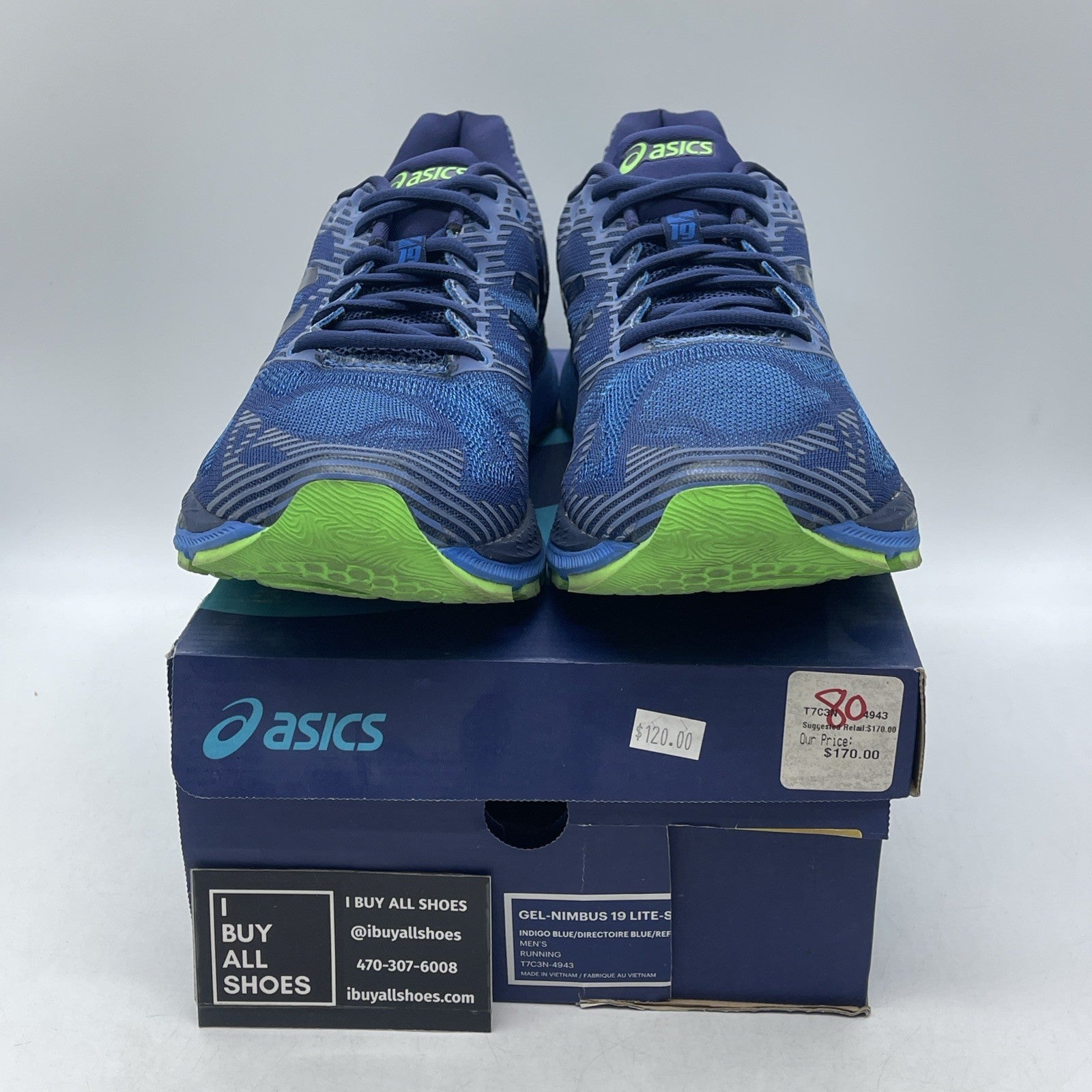 Size 11.5 - Asics Gel Nimbus 19 Indigo Blue (T7C3N)