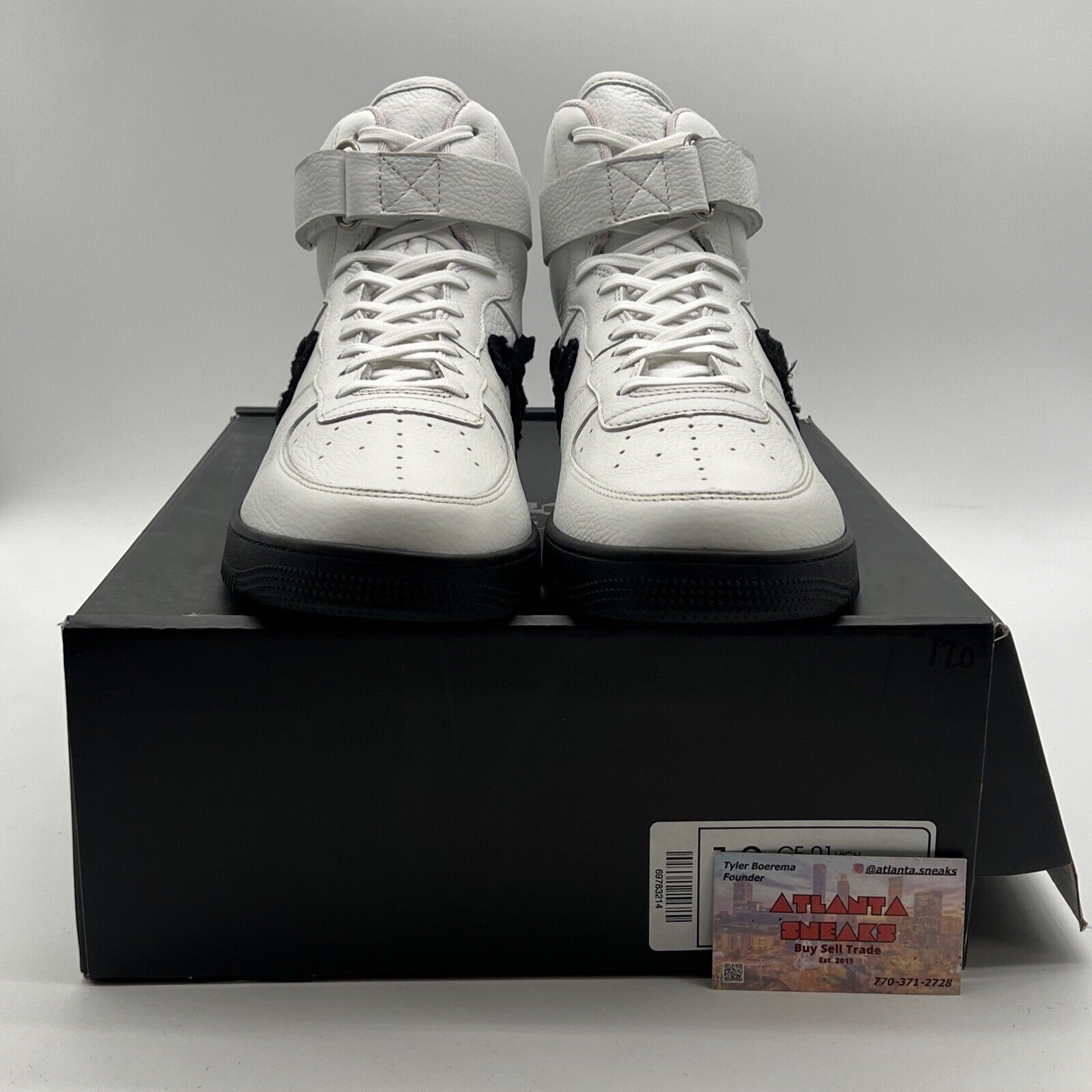 Size 13 - John Geiger GF-01 white/black chenille