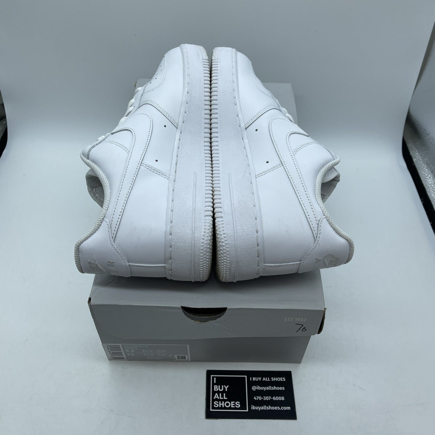 Size 8.5 - Nike Air Force 1 '07 Low Triple White Leather (CW2288-111)