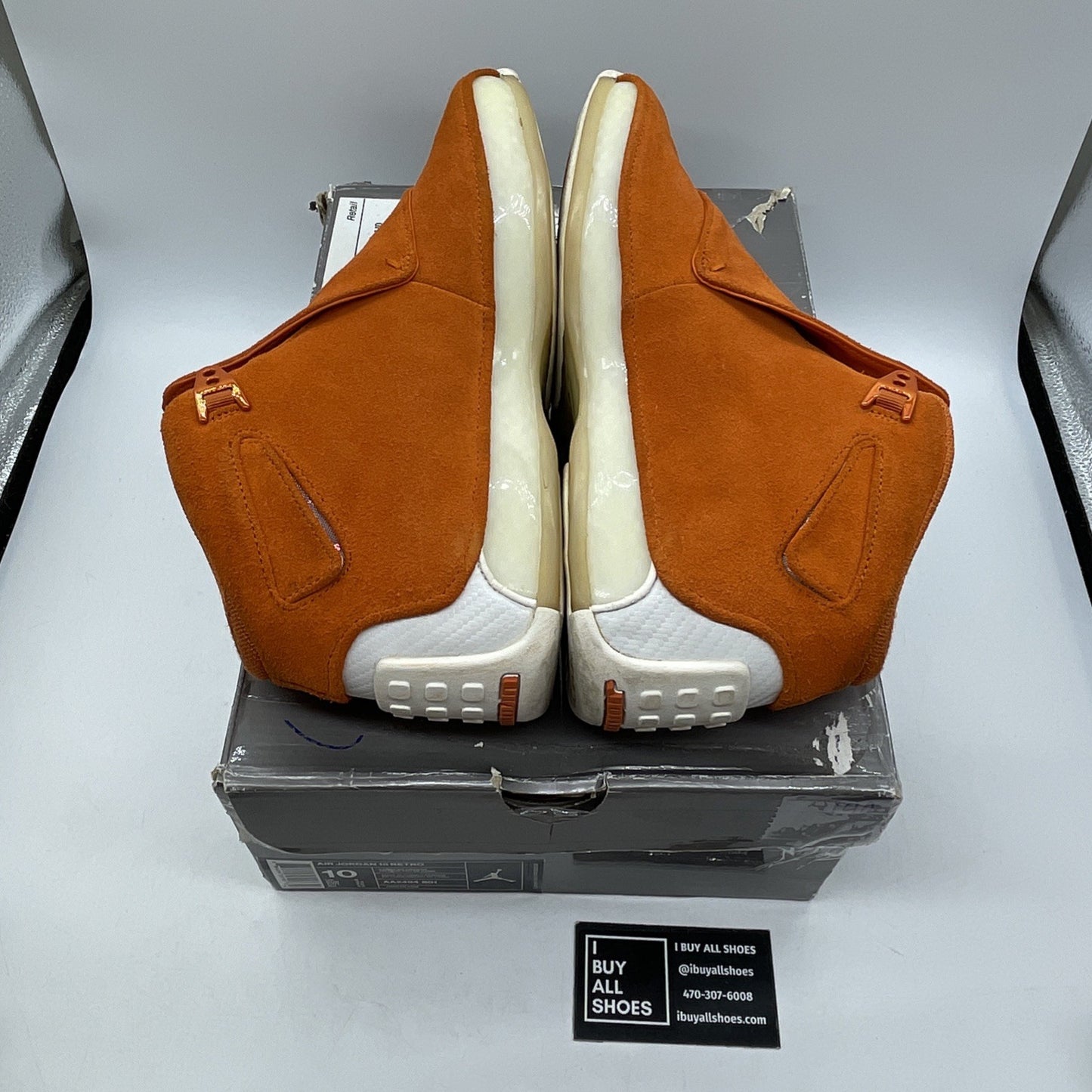 Size 10 - Air Jordan 18 Retro Orange Suede White (AA2494-801)