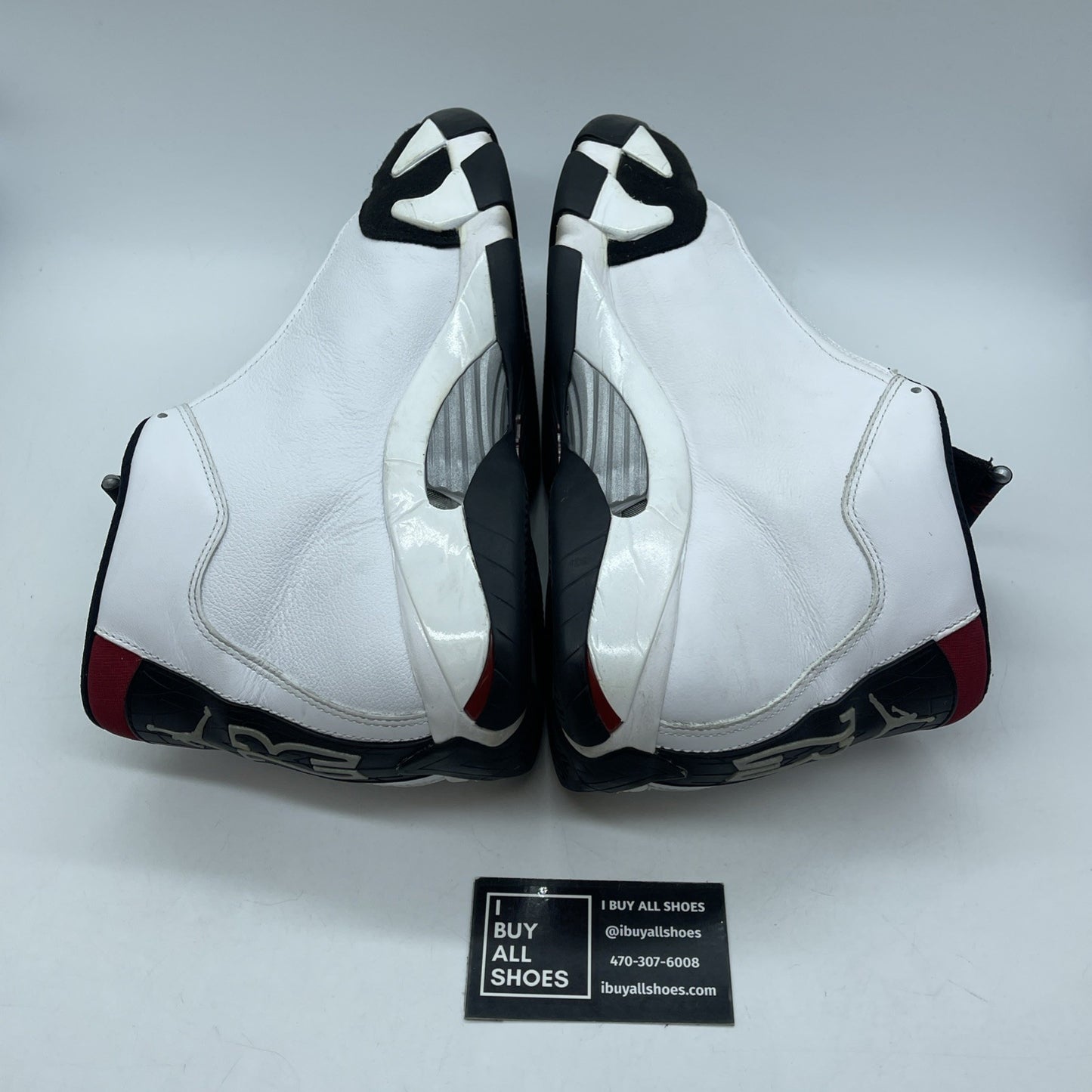 Size 13 - Air Jordan 14 Retro 2014 Black Toe White Suede Leather (487471-102)