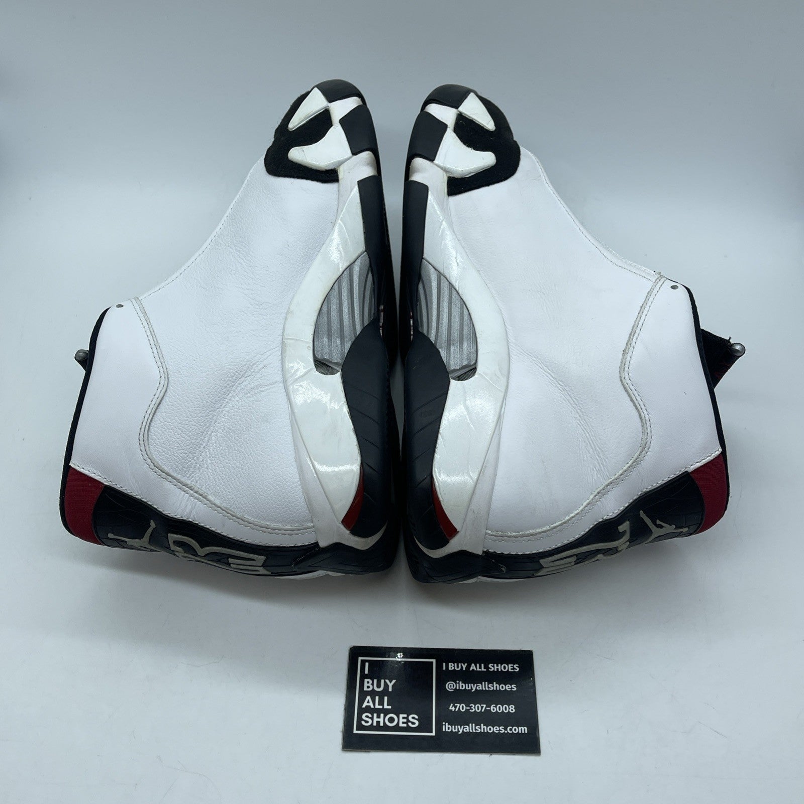 Size 13 - Air Jordan 14 Retro 2014 Black Toe White Suede Leather (487471-102)