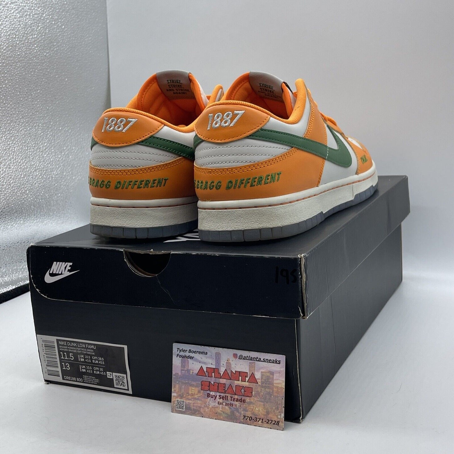 Size 11.5 - Nike Florida A&M University x Dunk Low Rattlers Green (DR6188-800)