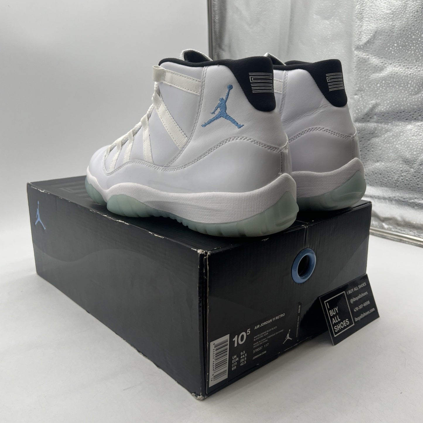 Size 10.5 - Air Jordan 11 Retro High Legend Blue (378037-117)