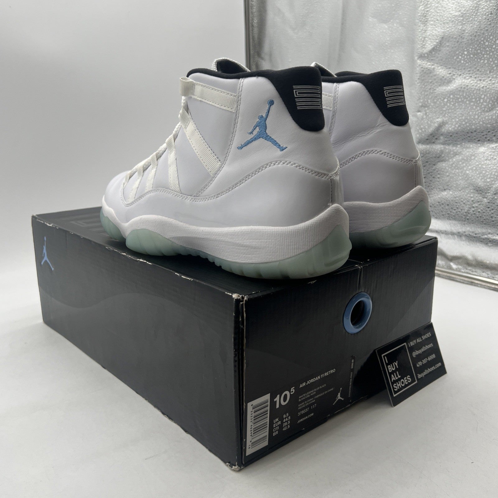 Size 10.5 - Air Jordan 11 Retro High Legend Blue (378037-117)