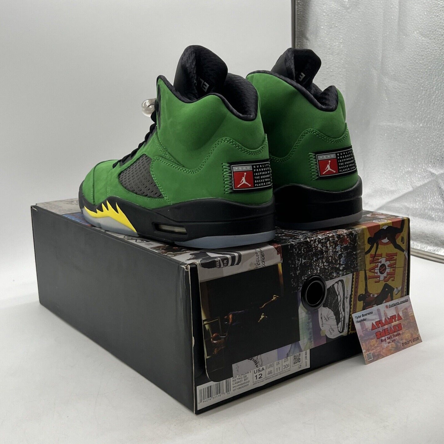 Size 12 - Jordan 5 Retro SE Oregon 2020 Black Yellow Suede (CK6631-307)