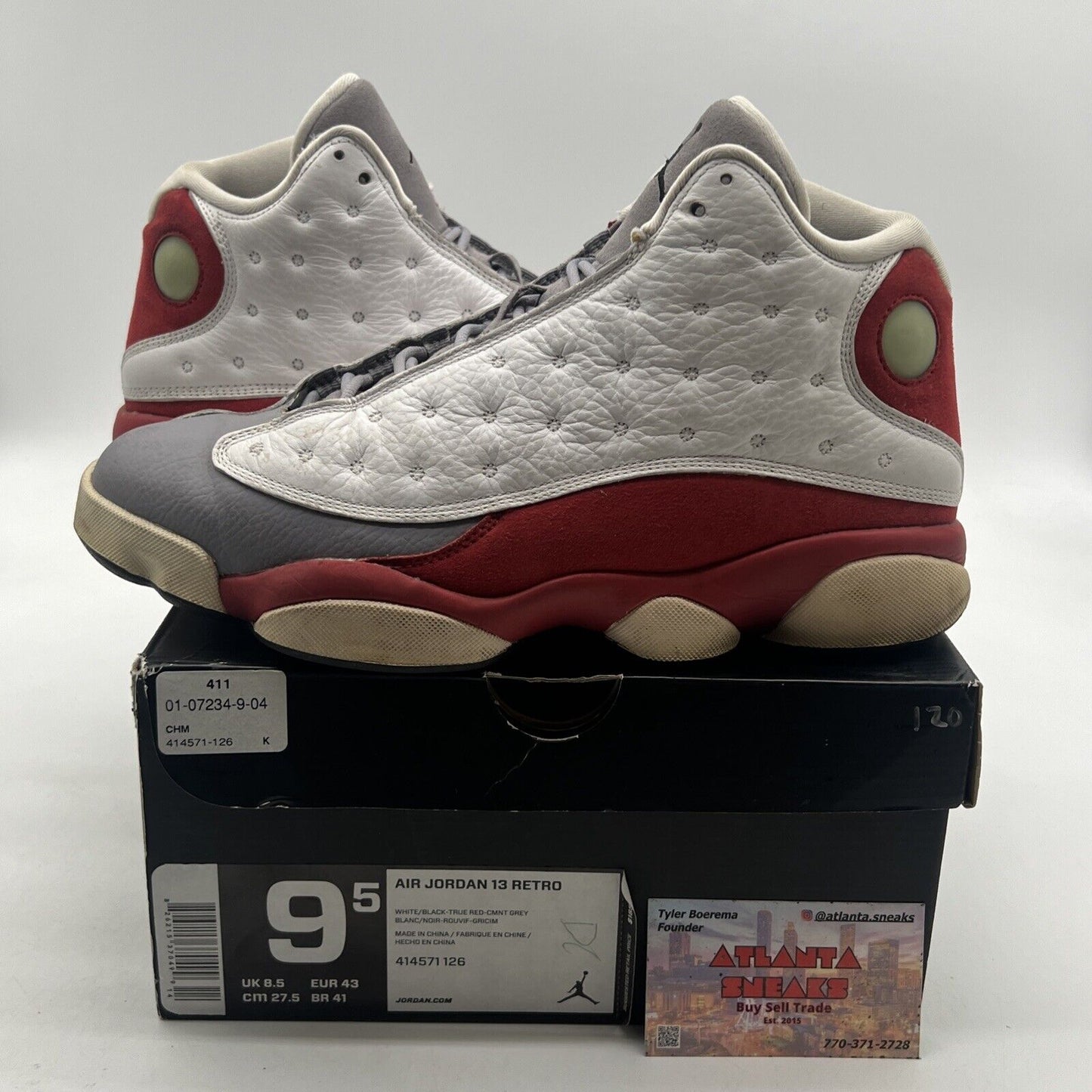 Size 9.5 - Air Jordan 13 Retro 2014 Grey Toe (414571-126)