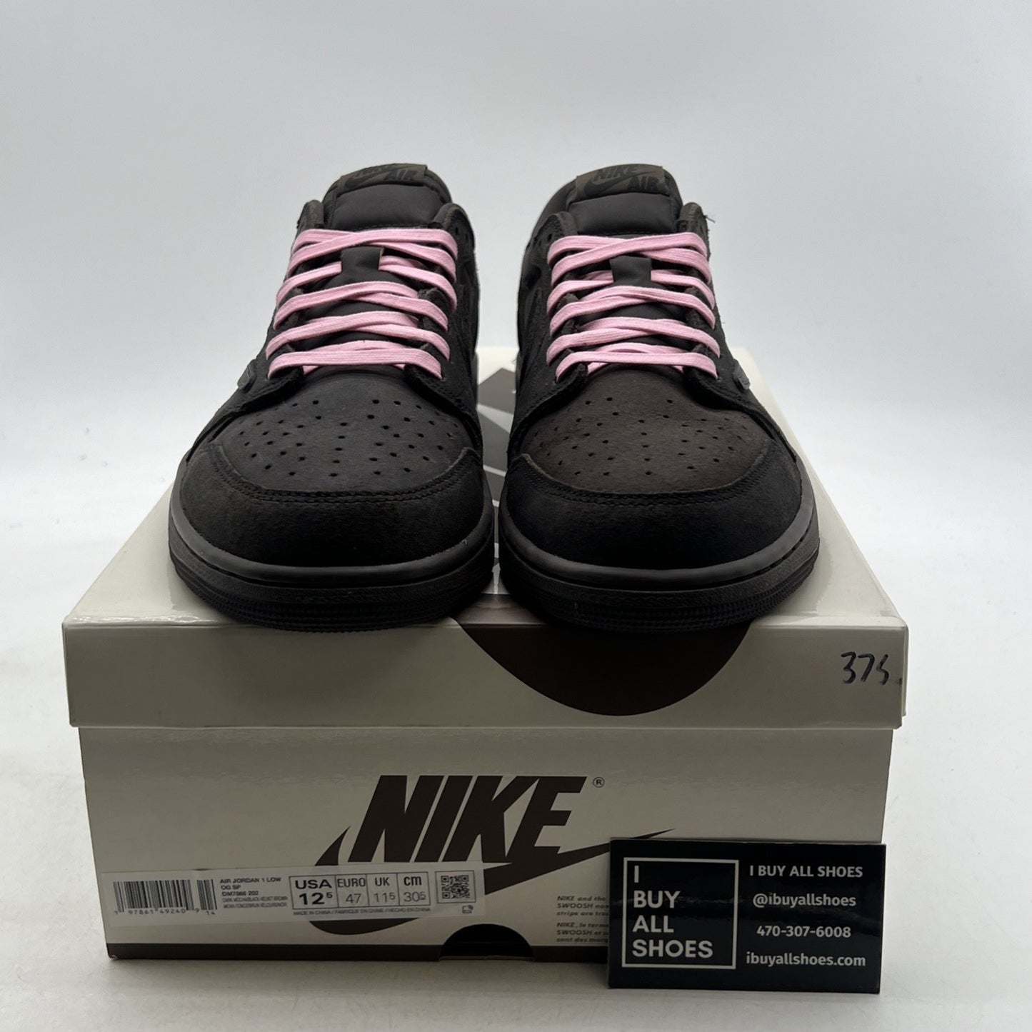Size 12.5 -Travis Scott x Air Jordan 1 Retro OG SP Low Velvet Brown (DM7866-202)