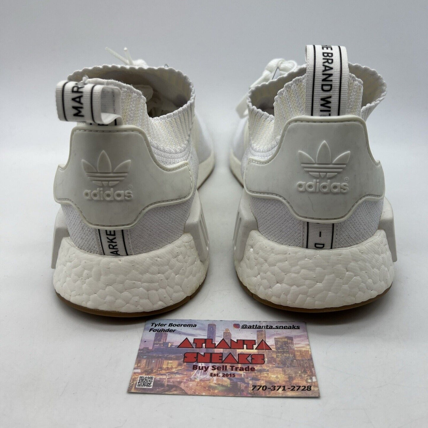 Size 12 - adidas NMD_R1 Primeknit White Gum (BY1888)