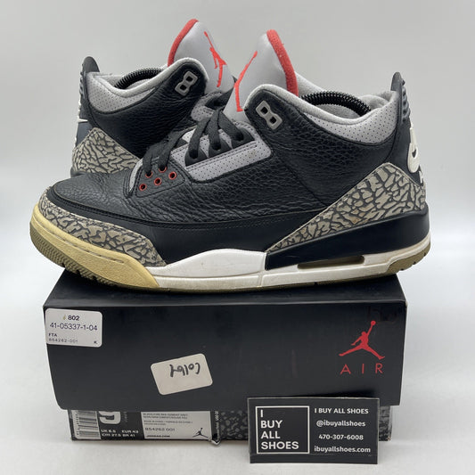 Size 9.5 - Air Jordan 3 Retro OG Mid Black Cement (854262-001)