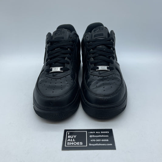 Size 9.5 - Nike Air Force 1 Low x Supreme Box Logo Black Leather (CU9225-001)