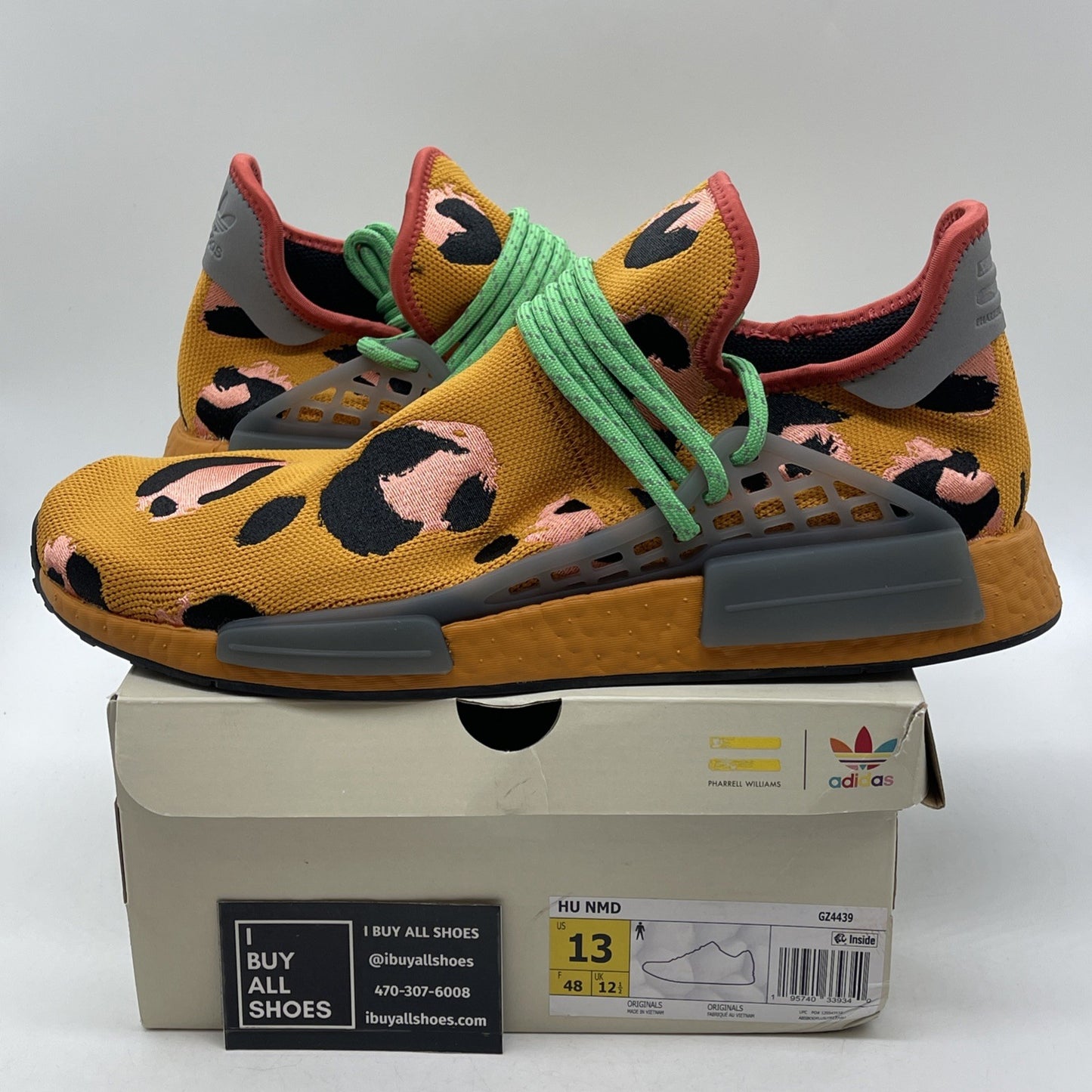 Size 13 - Adidas Pharrell x NMD Human Race Animal Print (GZ4439)