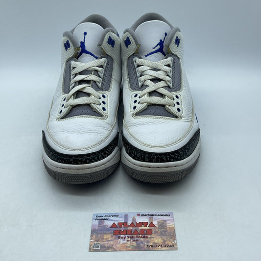 Size 8.5 - Jordan 3 Retro Mid Racer Blue White Leather Grey Suede (CT8532-145)
