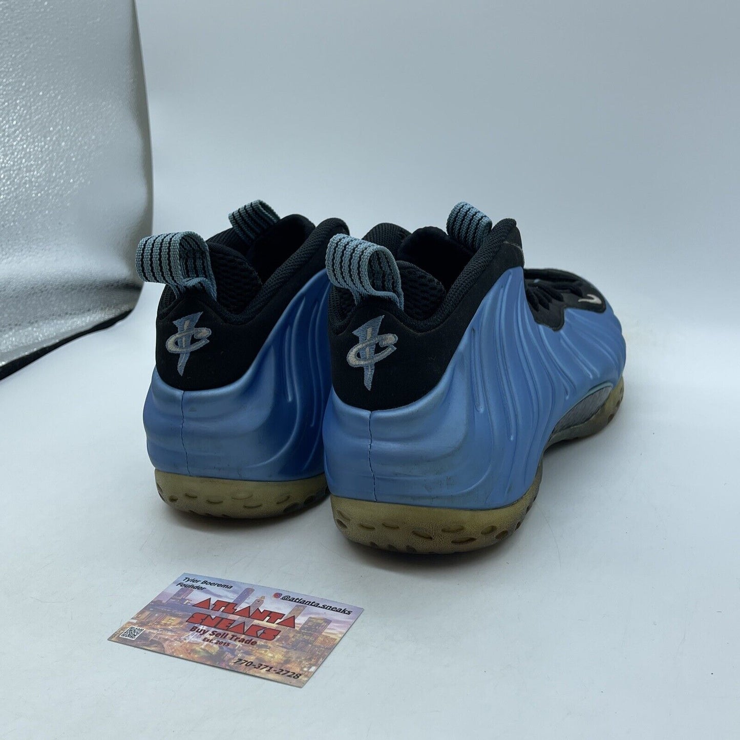 Size 8.5 - Nike Air Foamposite One University Blue Black Suede (314996-402)