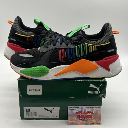 Size 9.5 -  RS-X Bold Black Andean Toucan Orange