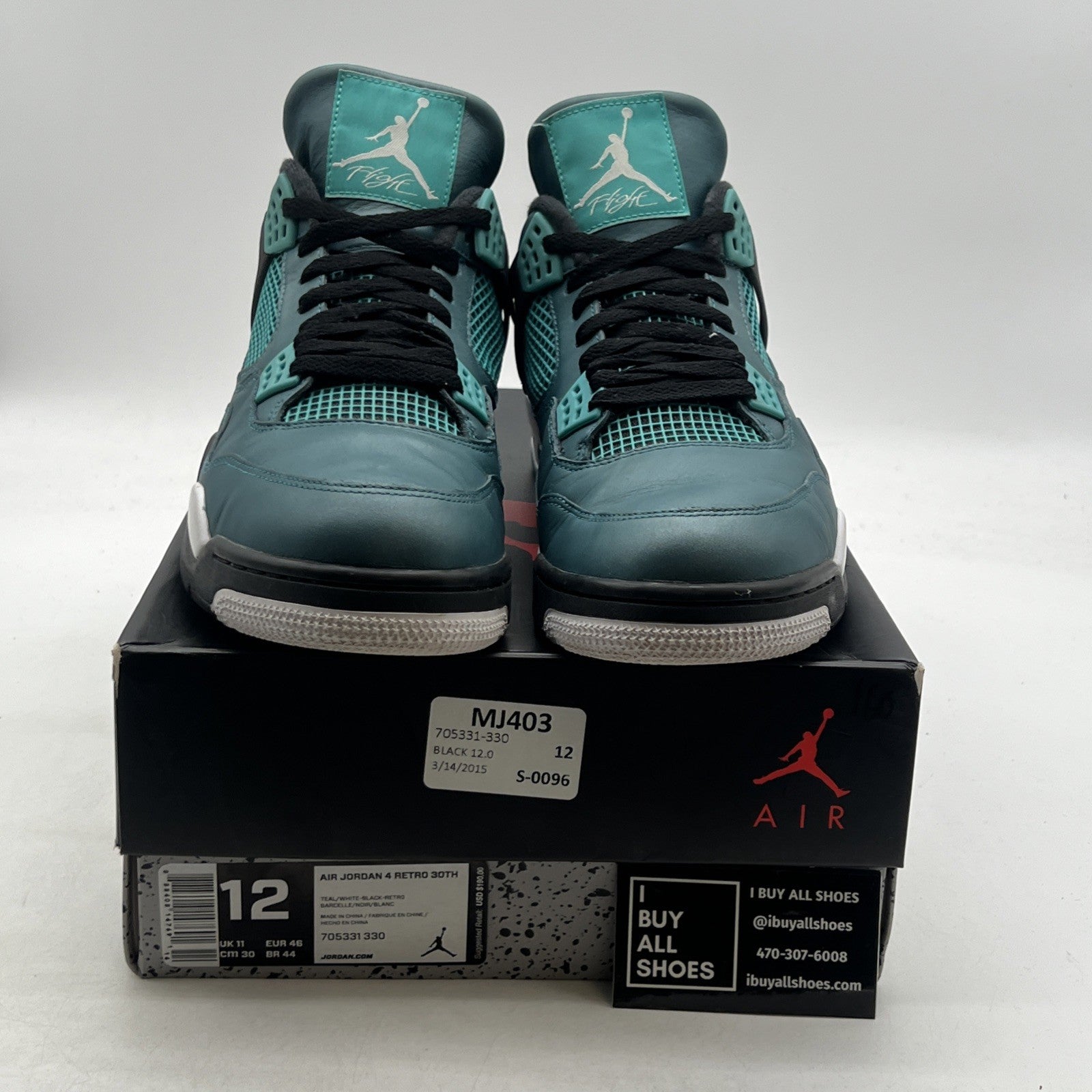 Size 12 - Air Jordan 4 Retro Teal (705331-330)