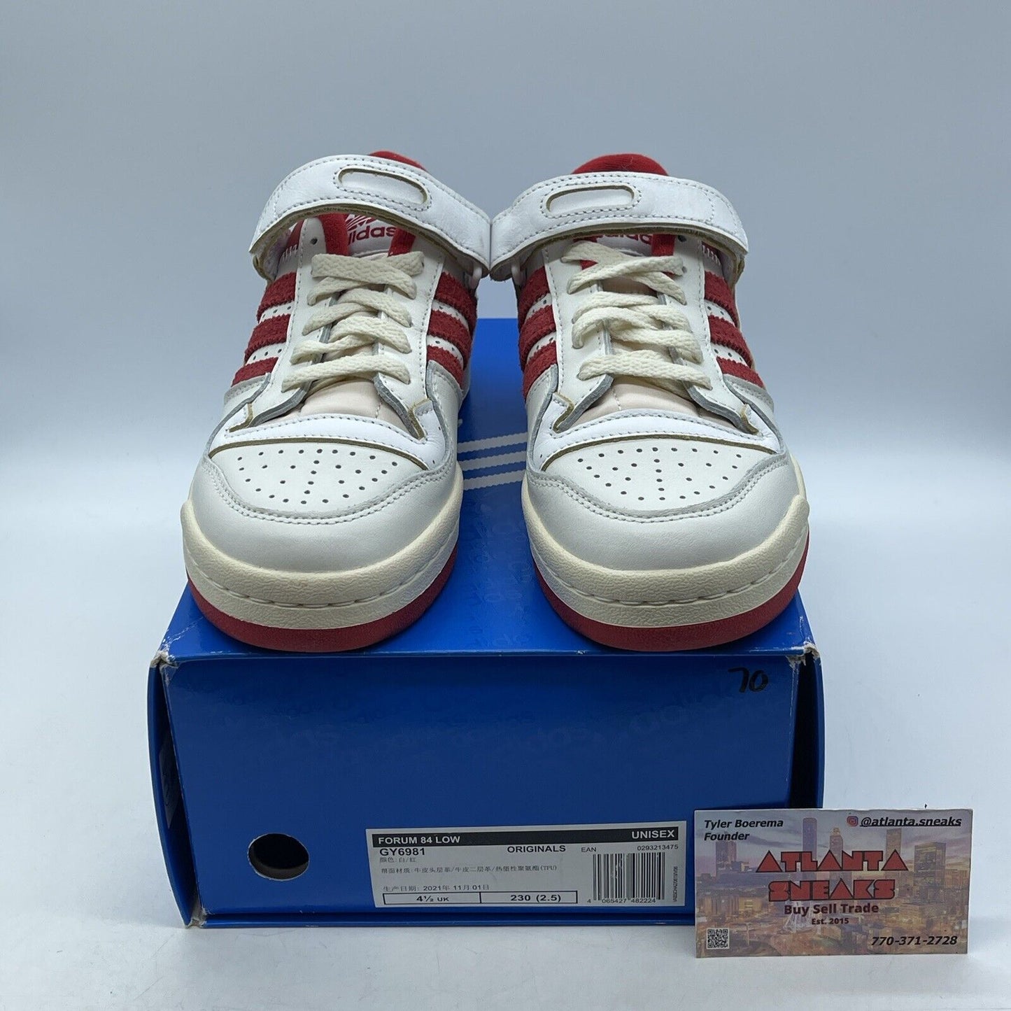 Size 5 - adidas Forum 84 Low Team Power Red White Tan (GY6981)