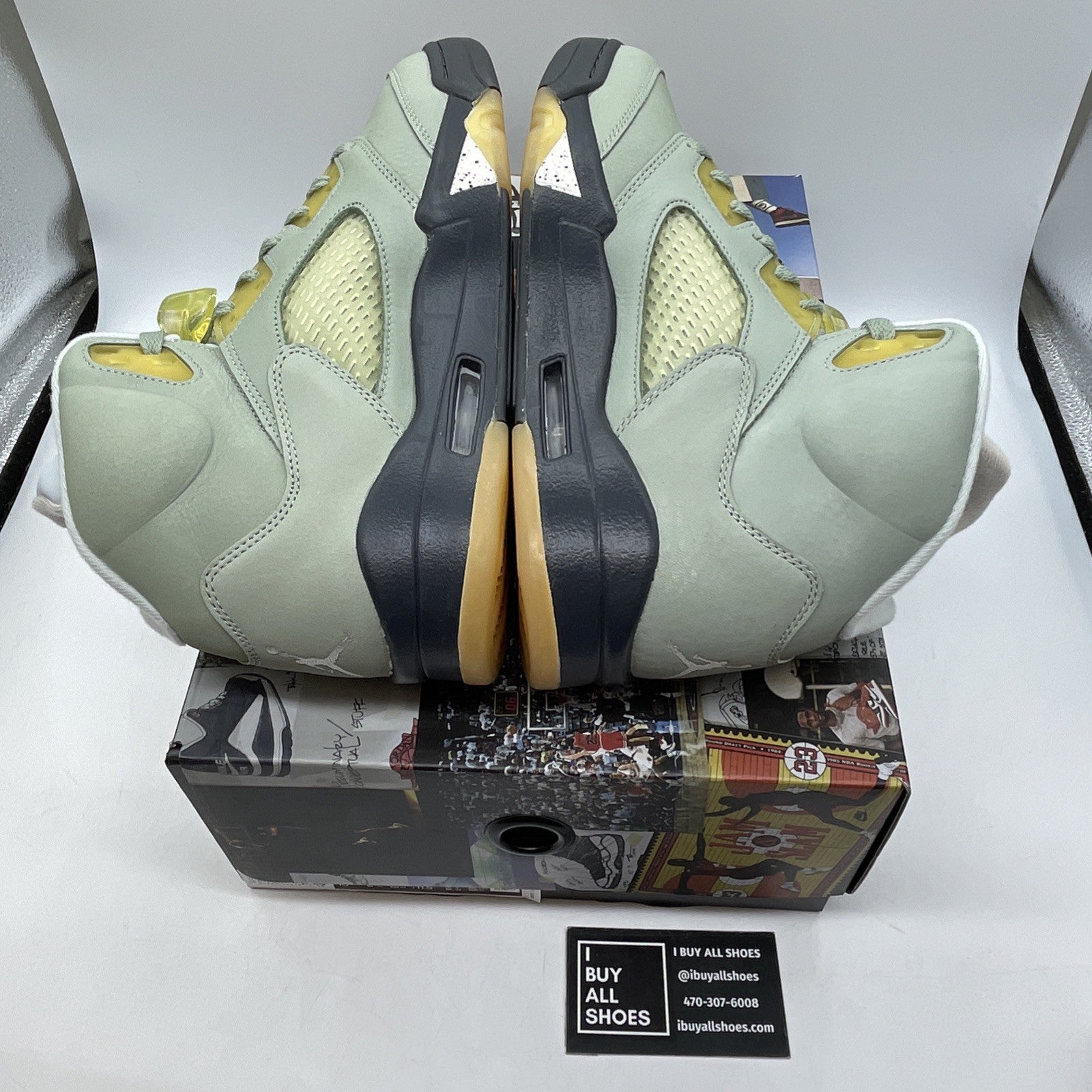 Size 10 - Jordan 5 JADE HORIZON 2022 Green Silver Leather (DC7501-300)