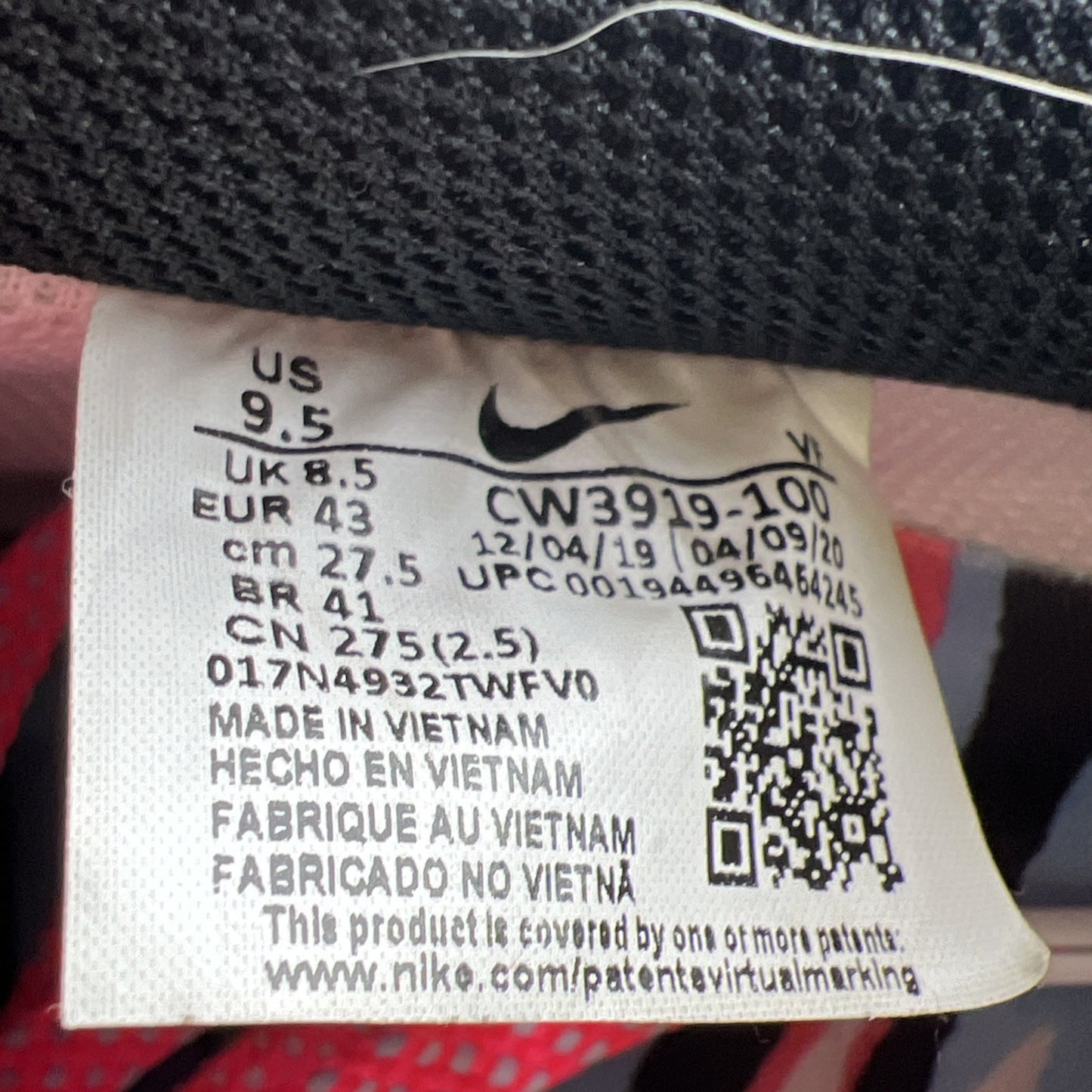 Size 9.5 - Nike Air Force 1 Low South Korea (CW3919-100)