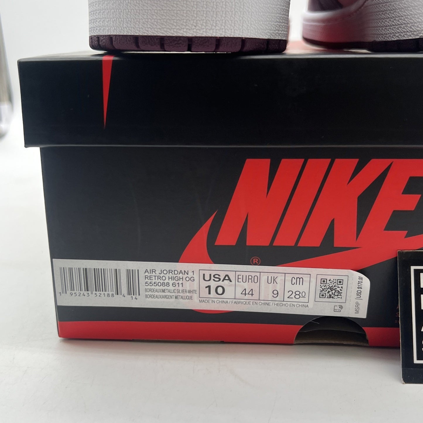 Size 10 - Air Jordan 1 Retro High OG Bordeaux (555088-611)