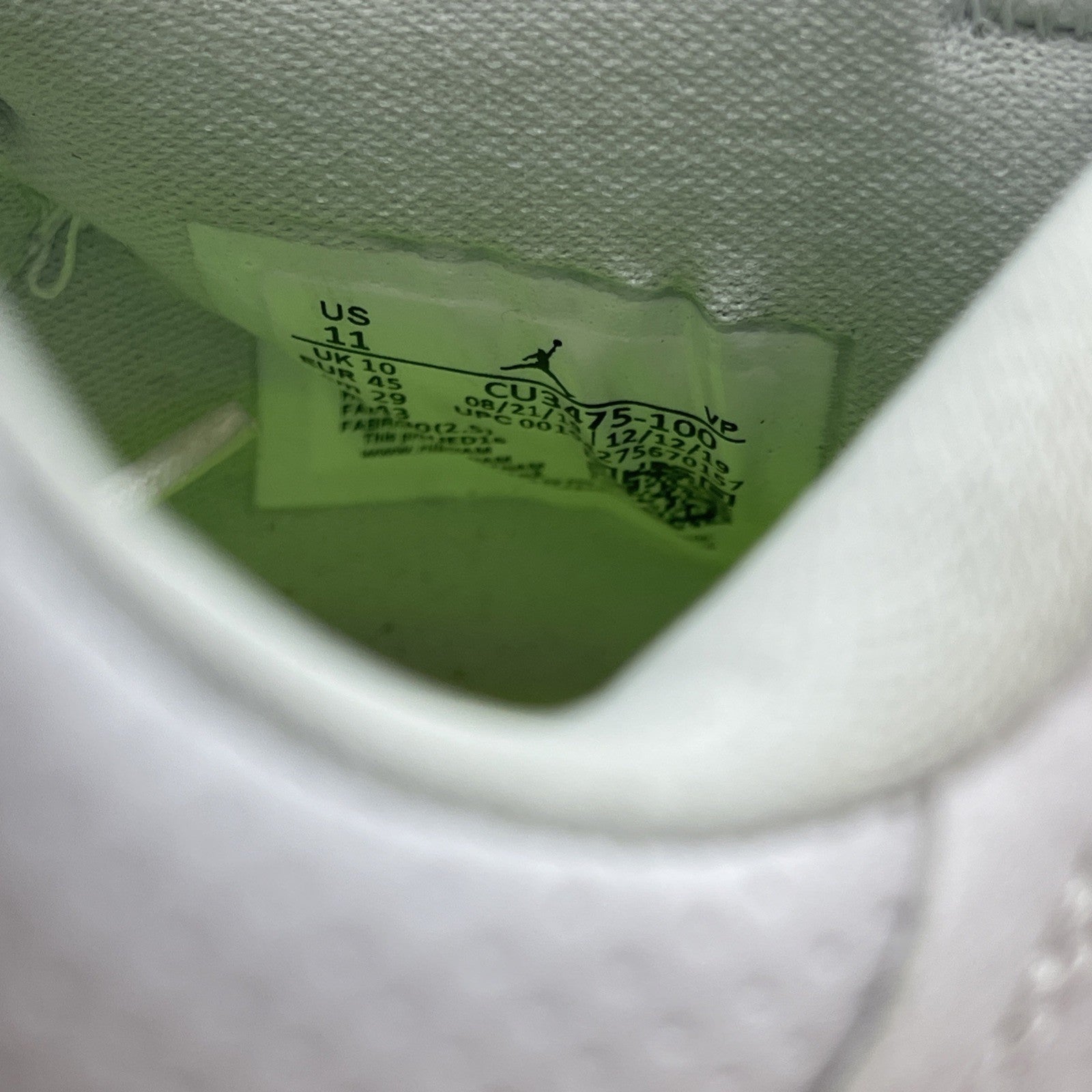 Size 11 - Air Jordan 34 Low Pure Money White Suede Leather (CU3475-100)