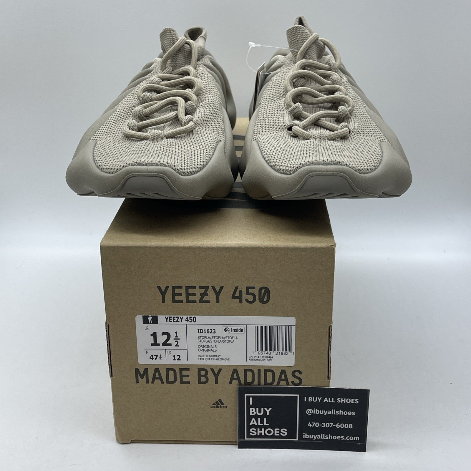 Size 12.5 - Adidas Yeezy 450 Stone Flax Brown Suede (ID1623)