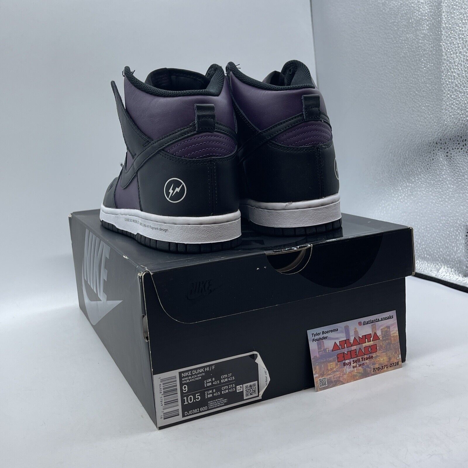 Size 9 - Nike Fragment Design x Dunk High Beijing Black White (DJ0382-600)