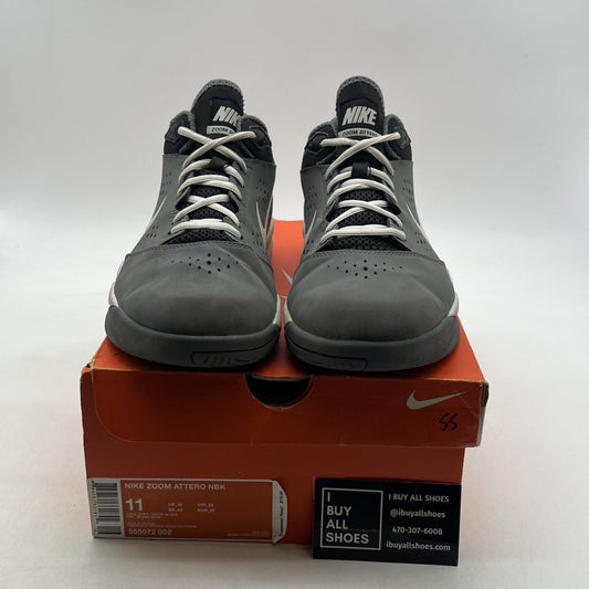 Size 11 - Nike Zoom Attero Sneakers Mens Gray & White (555072-002)