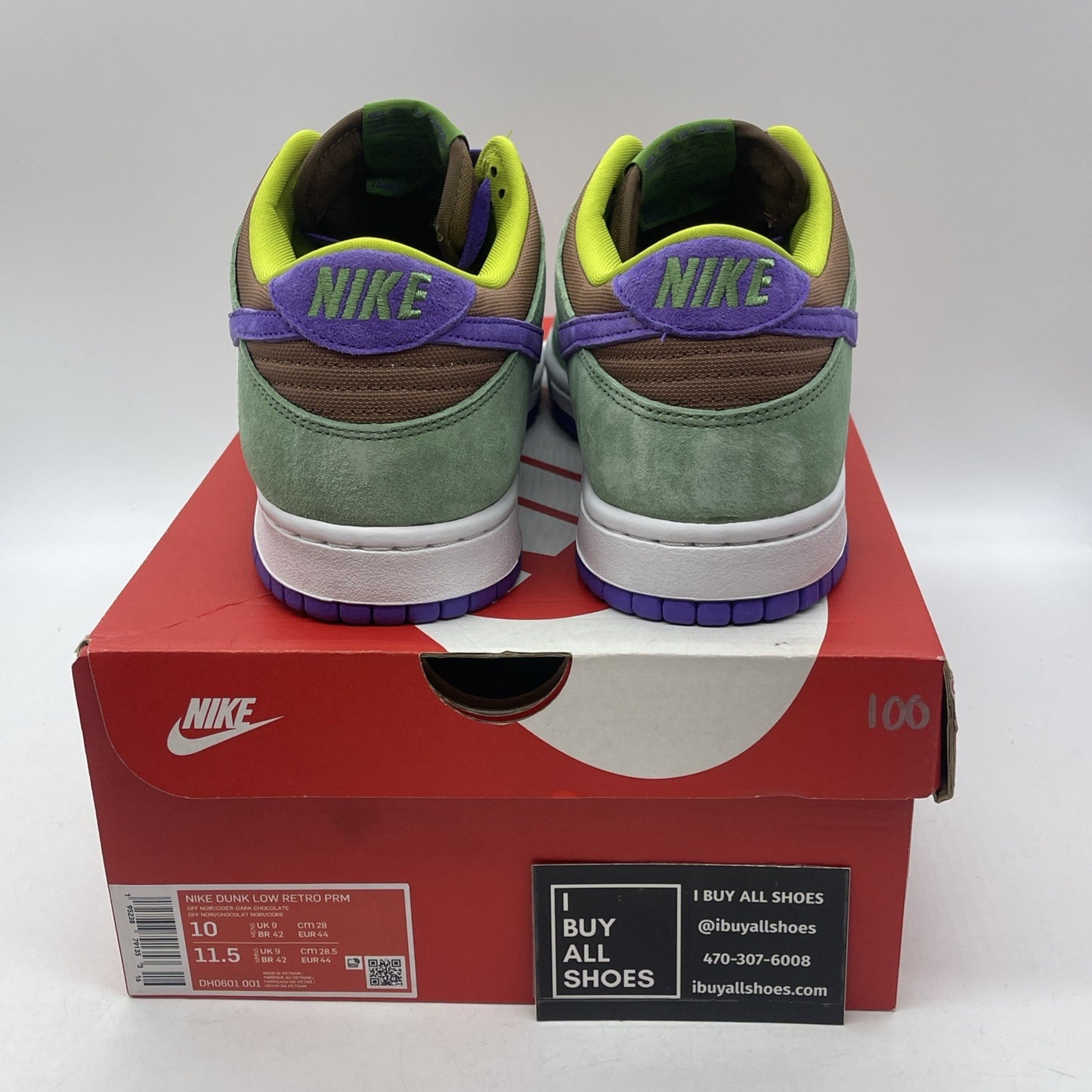 Size 10 - Nike Dunk SP Retro 2020 Low Veneer Brown Green Suede (DA1469-200)