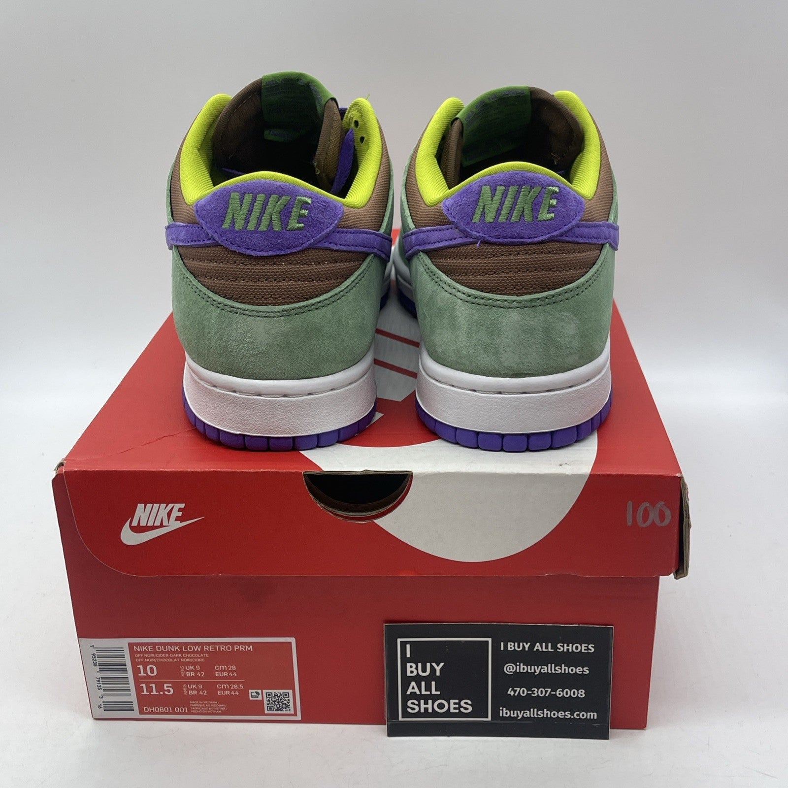 Size 10 - Nike Dunk SP Retro 2020 Low Veneer Brown Green Suede (DA1469-200)