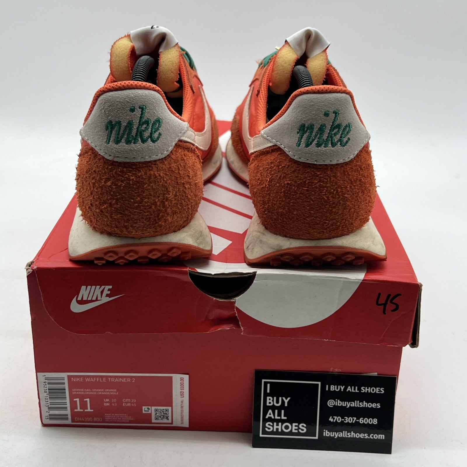 Size 11 - Nike Waffle Trainer 2 First Use - Orange (DH4390-800)